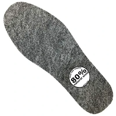Image of Wool Felt Insoles, Warm Insoles,Natural Lambs Insoles,Felt Insoles for Men (UK Women&#039;s 4/Kids)