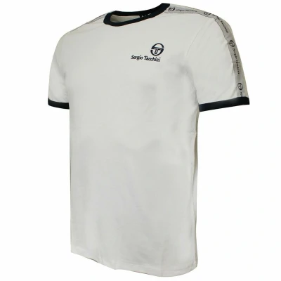 Image of Sergio Tacchini Short Sleeve Crew Neck Whte Mens Dalhoa T Shirt 38357 100