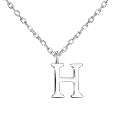 Image of Philip Jones Sterling Silver Initial Necklaces Letter A to Z (H)