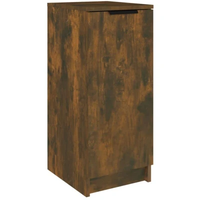 Image of vidaXL Shoe Cabinet Smoked Oak 30x35x70 cm Engineered Wood