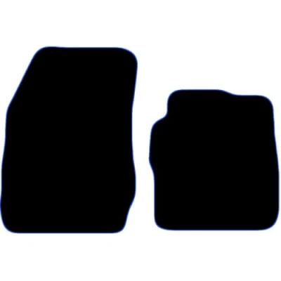 Image of Carsio Carpet Car Mats For Ford Transit Courier 2014 onwards Tailored Fit Floor Mat Complete Accessory Black Custom Fitted All Weather, Anti Slip Backing &amp; Blue Trim