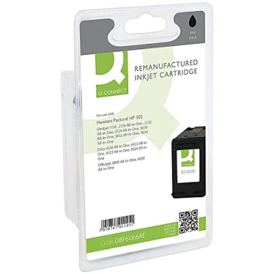 Image of Q Connect HP 302 Inkjet Cartridge Black