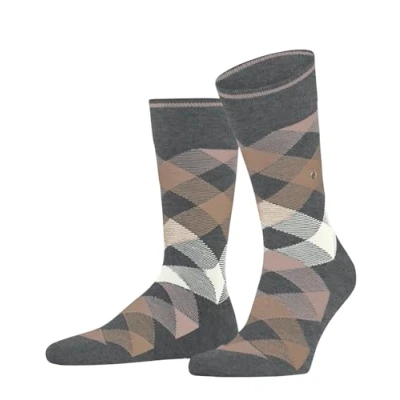 Image of Burlington Men&#039;s Newcastle M SO Wool Patterned 1 Pair Socks, Grey (Dark 3073), 6.5 11