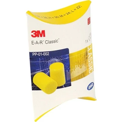 Image of 3M™ E A R™ Classic II Ear Plugs 28 dB, Moisture Resistant 25 Pairs in Yellow PP01200