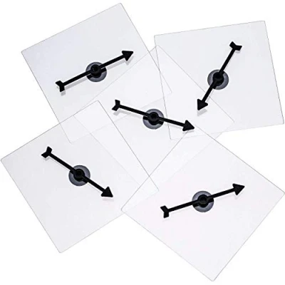 Image of 5 Packs Transparent Spinners Dry Erase Math Spinner with Rotating Arrow for Teaching