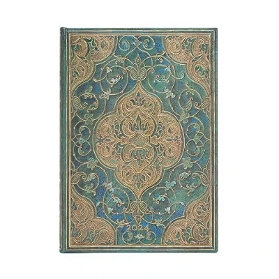 Image of Paperblanks Granada Turquoise 12 Month Calendar 2024 Verso Midi (130 x 180 mm)
