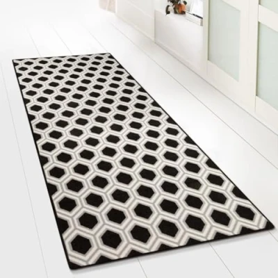 Image of Design Carpet Runner Rug Floor Mat, Non Slip Mat for Kitchen Hallway Living Room Bedroom Vintage Ornament Classic Modern (80 x 200 cm, Bangor)