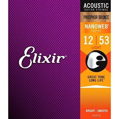Image of Strings Phosphor Bronze Acoustic Guitar w NANOWEB Coating (12 53)