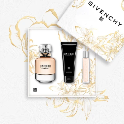Image of Givenchy L&#039;Interdit Eau de Parfum 80ml Spray 3 Piece Set