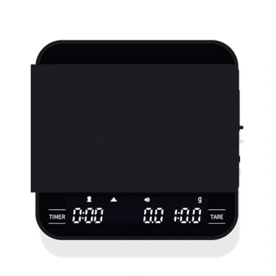 Image of MICXNIC Coffee Scales with Timer for Pour Over Coffee, 4 Modes Espresso, Mirror Display, 0.1g High Precision, Touch Sensor, Rechargeable Kitchen Food Weighing Scales, Max 2kg, Black