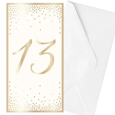 Image of 13th Birthday Money Wallet and Envelope with Gold Foil Detail 4361