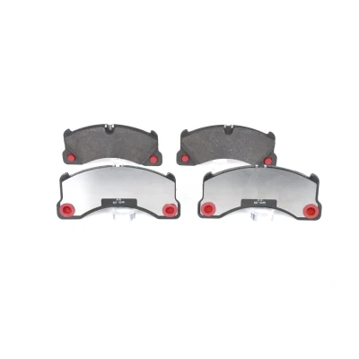 Image of 7P5698151D, 95535193961, 95535193962, 95535193963, 95535193970 Brake pad set BOSCH 0 986 494 206 Low Metallic with anti squeak plate PORSCHE: Macan
