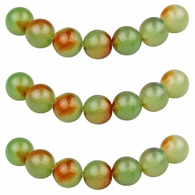 Image of MJDCB Natural Round Stone Beads 8mm Peacock Agate Loose Gemstone for Jewelry Making Bracelet Necklace 43pcs