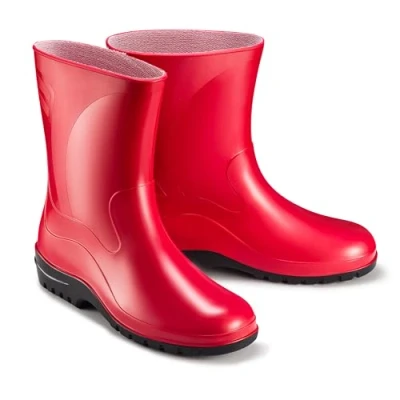 Image of ESTRO Womens Short Wellies Women Rain Boots for Wellington Mid Calf Ladies K007 (7 UK, Red)