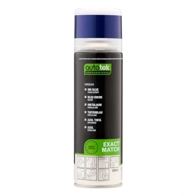 Image of Autotek Professional Exact Match Car Spray Paint, Nissan Ink Blue Pearl Aerosol Spray, 300 ml