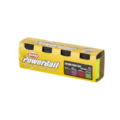 Image of Berkley PowerBait Trout Dough Season Pack, 4 Colors &amp; Flavors for Year Round Fishing, Scent Infused, Moldable Bait Lakes, Rivers Streams, Skill Levels, Spring pack