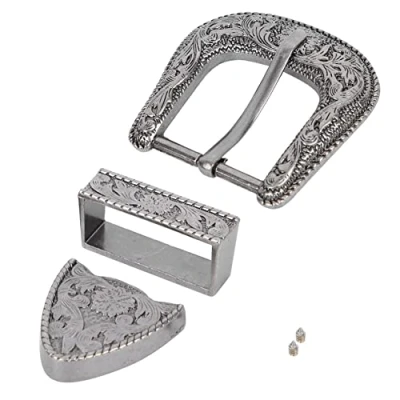 Image of Pssopp Belt Buckle Vintage Design Western Buckles Set Men Simple Cowboy Decoration Handmade Buckle(40mm)