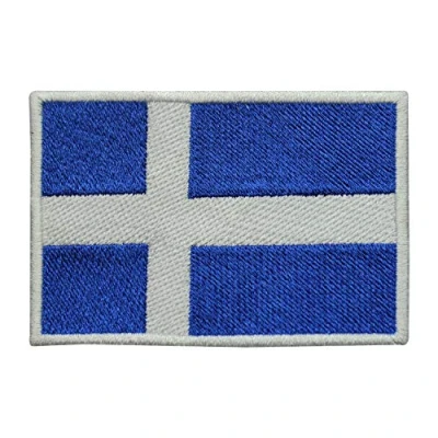 Image of Shetland County Flag Logo Embroidered Iron on Patch Sew Badge Applique for Clothes