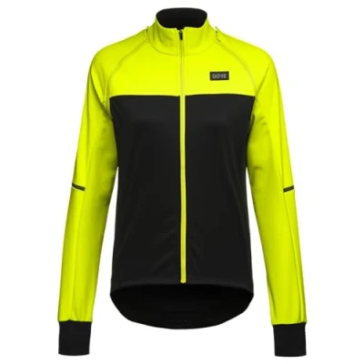 Image of GOREWEAR Phantom Jacket Womens, Black/Neon Yellow, 34