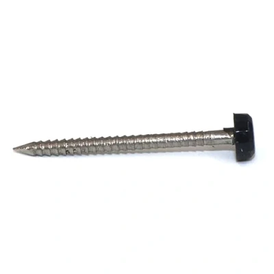Image of HomeSmart 50 Pack 30mm Black UPVC Poly Top Pins Nails UV Resistant Stainless Steel Plastic Headed Polypins for Durable and Weatherproof Fixing of Soffits, Fascias, Roofline Trims