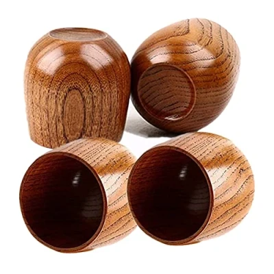Image of yundxi Japanese Style Wooden Mug Breakfast Beer Milk Cup Coffee Wood Drinking