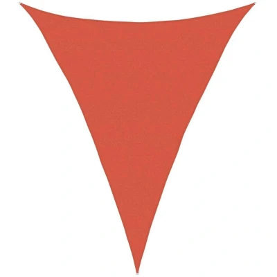 Image of vidaXL Sunshade Sail 160 g/m² Triangular Terracotta 5x6x6 m HDPE