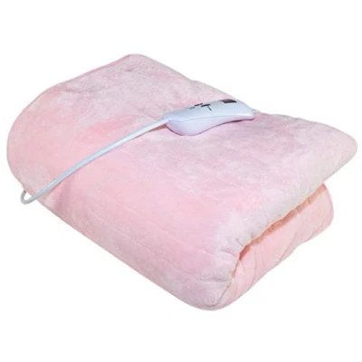 Image of Schallen Luxury Soft Heated Warm Throw Over Blanket with Timer &amp; 10 Heat Settings 120x160cm (Pink)