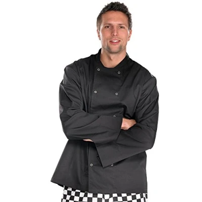 Image of Chefs Jacket Long Sleeve Black Large