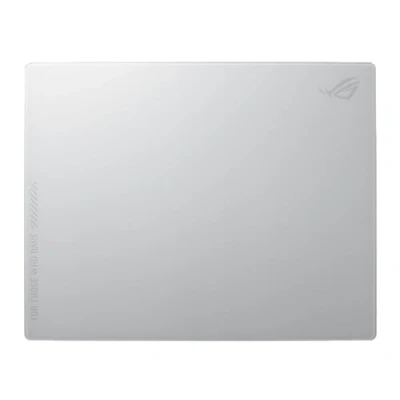 Image of ASUS ROG Moonstone Ace L Glass Gaming Mouse Pad, Ultra Smooth Surface, Noise Reducing Design, 9H Tempered Glass, Impact &amp; Scratch Resistant, Anti Slip Silicone Base, 500 x 400 mm, Moonlight White