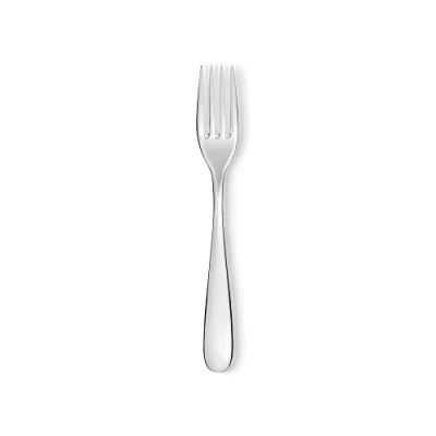 Image of Alessi Nuovo Milano Dessert Fork, Set of 6, (5180/5), Silver