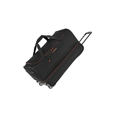 Image of travelite 2 wheel trolley travel bag size L with fold, luggage series BASICS: soft wheels extra volume, 70 cm, 98 liters (expandable to 119 liters)