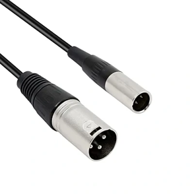 Image of MEIRIYFA Mini XLR Male to Microphone Cable, 3pin Card Nong Audio Cable for BMPCC 4K Camera Video Assist Sharp 8K 0.3 M (Mini Male)