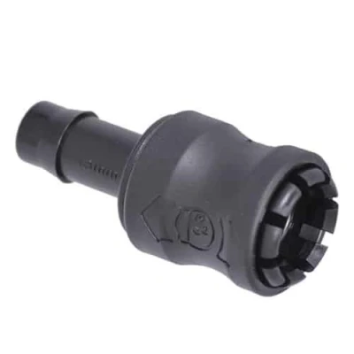 Image of Antelco Adaptor Female Snap On Garden Hose Connector To 13mm Barb Hozelock Compatible