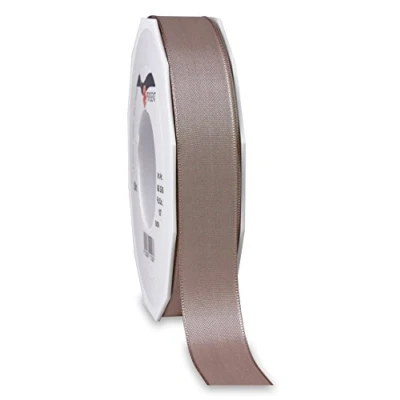 Image of Präsent Europa Taffeta Ribbon Sandstone 25 mm width, 50 m length