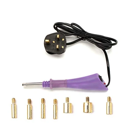 Image of Hotfix Rhinestone Applicator DIY Hot Fix Wand Setter Tool Heat with 7 Tips for Crafts Professional Personal Use
