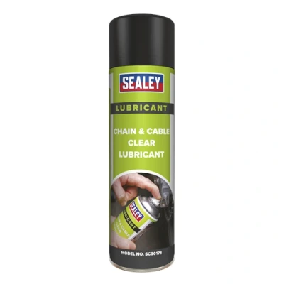 Image of Sealey Chain &amp; Cable Clear Lubricant 500ml Pack of 6