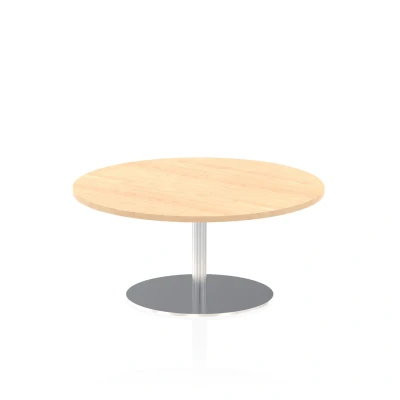 Image of Italia 1000mm Poseur Round Table Maple Top 475mm High Leg