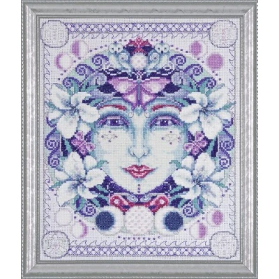 Image of Design Works Moon Cross Stitch Kit, Multi Colour