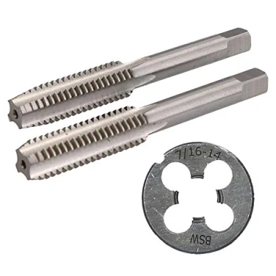Image of 7/16&quot; x 14 BSW Whitworth Tap &amp; Die Set Taper Plug Tungsten Steel