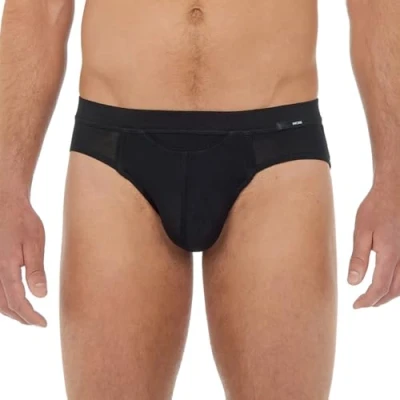 Image of HOM Men&#039;s Slip Confort HO1 Tencel Soft Briefs, Noir, M