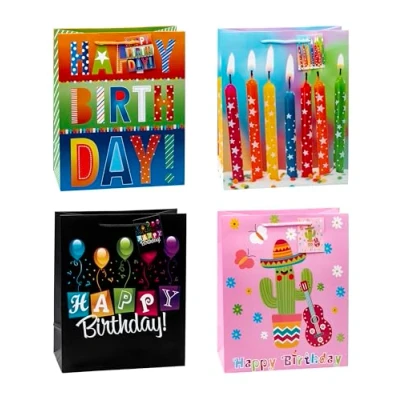 Image of TSI 84314 gift bags Happy Birthday, Pack of 12, size: large (12,5 x 10 5,5 inch)
