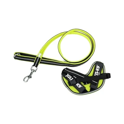 Image of IDC Powair Bundle Harness, Size: 2XS/Baby 2, Neon + Leash, 1,2 m with Handle and Small Carabiner,