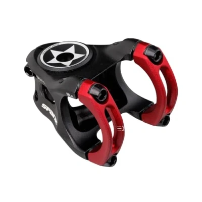 Image of Spank Split 35 Enduro Trail Shotpeen Anodized Bicycle Stem, Universal Fit, Cycling Mountain Bike Bar Clamp, CNC optimised (45mm,Red)