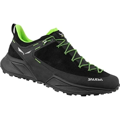Image of Salewa MS Dropline Leder Trail Running Shoes, Black/Pale Frog, 8.5 UK