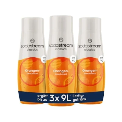 Image of SodaStream Syrup 3 x Orange, 1 Bottle Makes 9 Litres of Ready Drink, Prepared in Seconds and Always Fresh, 440 ml