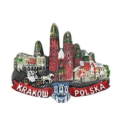 Image of Krakow Poland 3D Fridge Magnet Souvenir Gift,Home &amp; kitchen Decoration Magnetic Sticker Refrigerator Collection