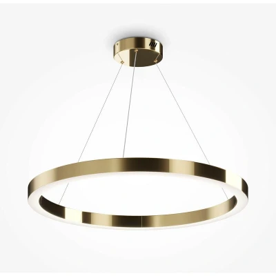 Image of Maytoni Saturno Modern Integrated LED Pendant Ceiling Light Brass, 4200lm, 4000K