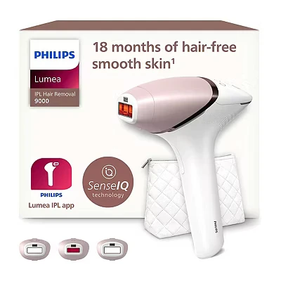 Image of Philips Lumea 9000 Series, IPL Hair Removal Device, 3 Attachments for Body, Face &amp; Precision Areas, Corded Cordless, BRI955/01