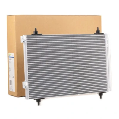 Image of 1610161980, 6455CX, 6455EV, 6455EW, 6455GG Condenser VALEO 818171 without dryer Aluminium 360mm R134a PEUGEOT: 3008 I, Partner II Tepee