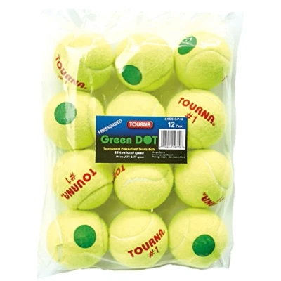 Image of Tourna Pressurized Green Dot Tennis Balls 12 Pack